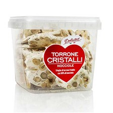 Torrone Italian Cristalli, cu Alune de Padure, Tableta Tare, Rupta in Bucati, 250g - Dolcital