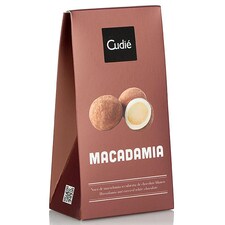 Nuci Macadamia Caramelizate, in Ciocolata Alba, Catànies, 80g  - Cudié