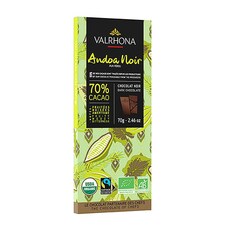 Ciocolata Couverture Neagra Andoa, 70% Cacao, BIO, 70g - VALRHONA