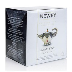 Ceai Negru Masala Chai, Silken Pyramids, 15 buc, 37,5 g - Newby