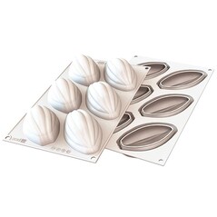 Folie Cu Forme De Pastai De Cacao, 102 x 57 x H42,5 mm, 6 Cavitati, SiliconFlex - Silikomart1