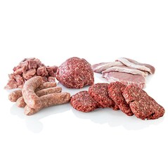 Pachet Carne de Vita si Porc (Burger, Friptura, Carnati, Carne Tocata, Carne Gulas), Congelat, Set cu 5 tipuri de carne, 2,64Kg - Pick & Hübner