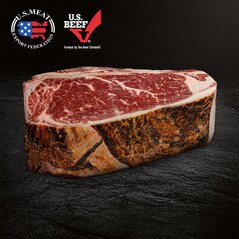 Flamed US Beef Strip Loin bone-in (Vrabioara cu Os), Dry-Aged, Congelata, cca. 800g - SUA
