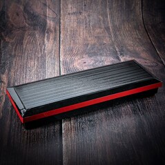 Shokado Bento Box Neagra, Interior Rosu, 3 Compartimente Fixe, 353 x 118mm