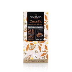 Ciocolata Caramelia cu Lapte si Perle Crocante, Tableta, 36% Cacao, 120g - VALRHONA
