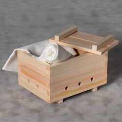 Presa pentru Tofu si Orez, din Lemn de Chiparos Hinoki, 17 x 12,3 x 10cm - Yamacoh, Japonia
