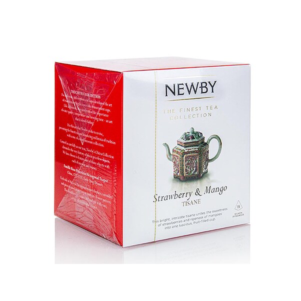 Ceai de Capsuni & Mango, Silken Pyramids, 15 buc, 37,5 g - Newby