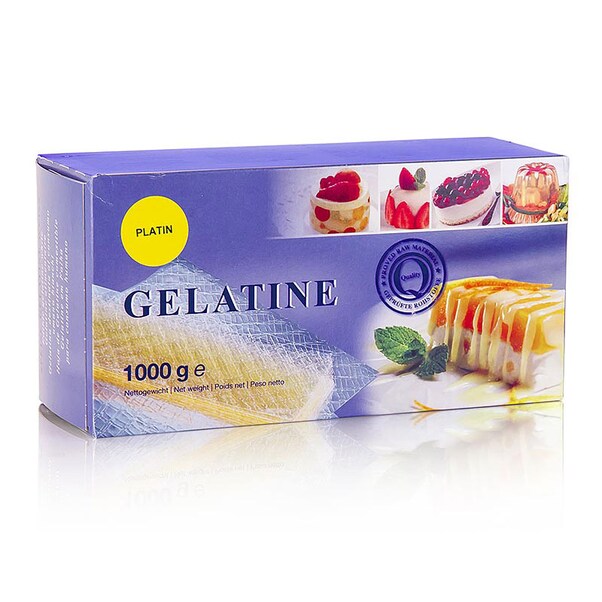 Gelatina in Foi, Platin, cca. 500 Foi (230 Bloom), 1 Kg - EWALD