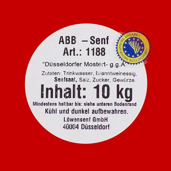Mustar Düsseldorfer ABB Mediu-Iute g.g.A., Original, 9,39litri - A.B.Bergrath, Germania