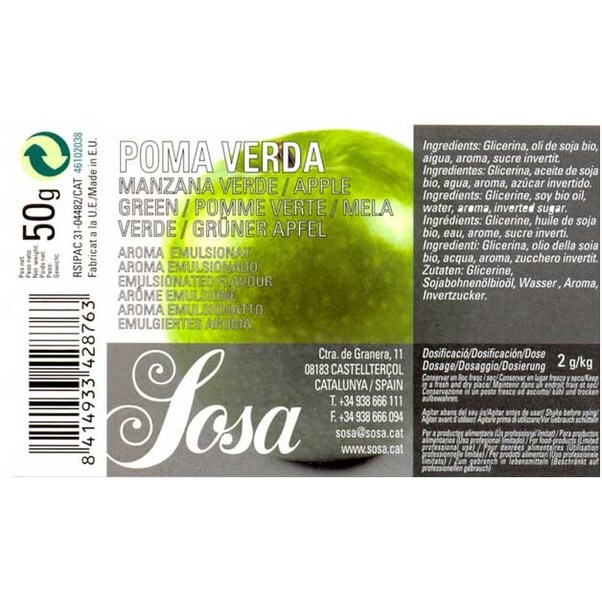 Aroma de Mere Verzi, 50 ml - SOSA Eticheta