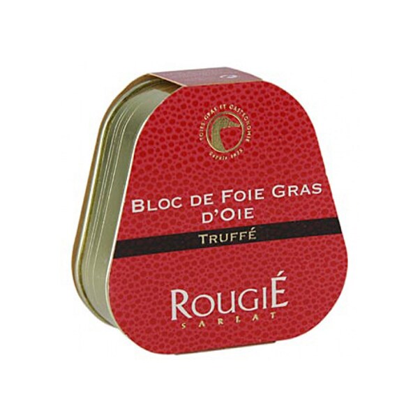 Bloc de Foie Gras de Gasca cu Bucati, 3% Trufe, 75 g - Rougié, Franta