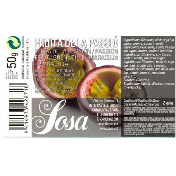 Aroma de Fructul Pasiunii, 1 kg - SOSA